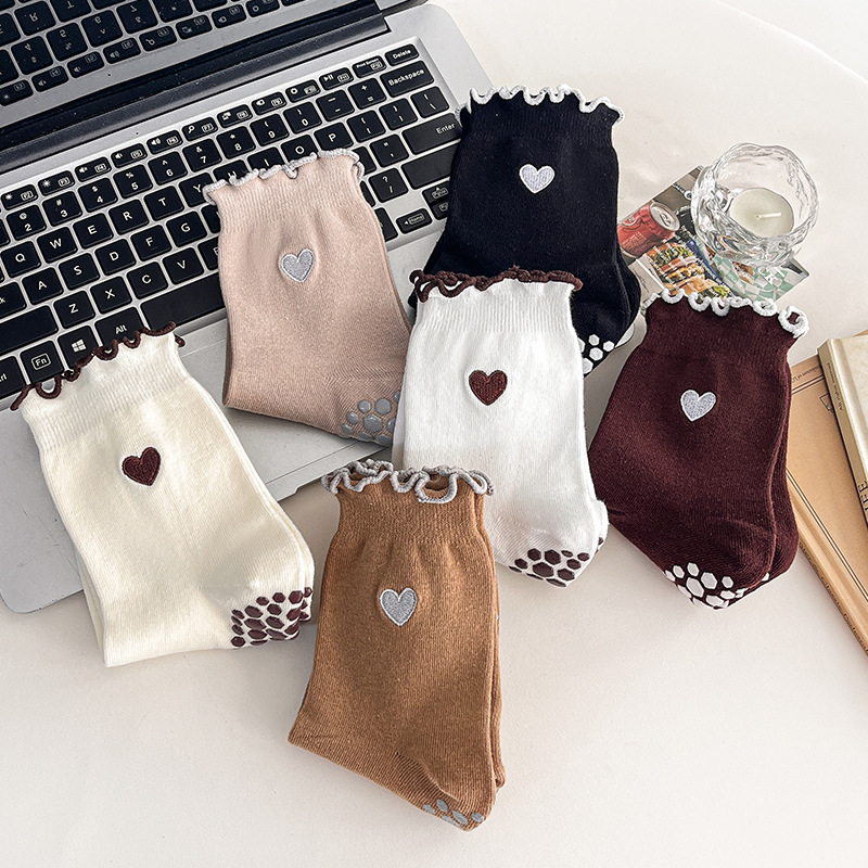 Yoga Socks Women Cotton Heart  - đánh giá và giá Grip Sock Yoga