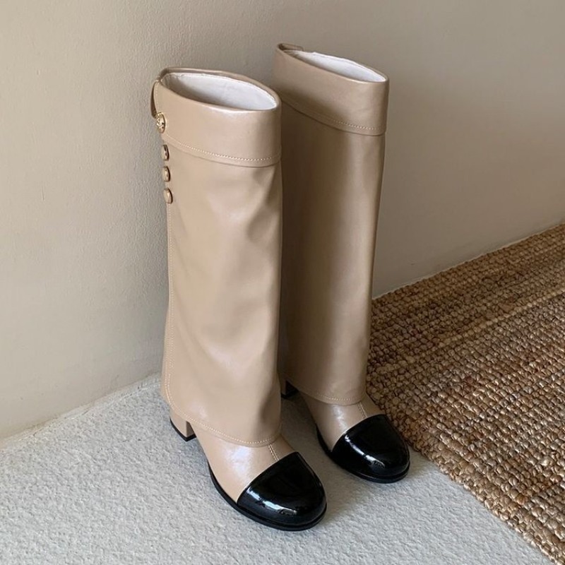 Elegant Black White Spliced Kn - đánh giá và giá Knee High Sock Women