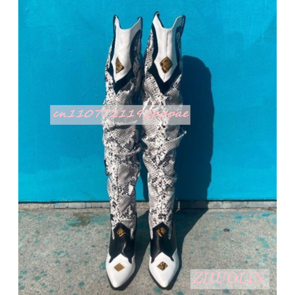 Winter Embroidered Snake Patte - đánh giá và giá Knee High Sock Women