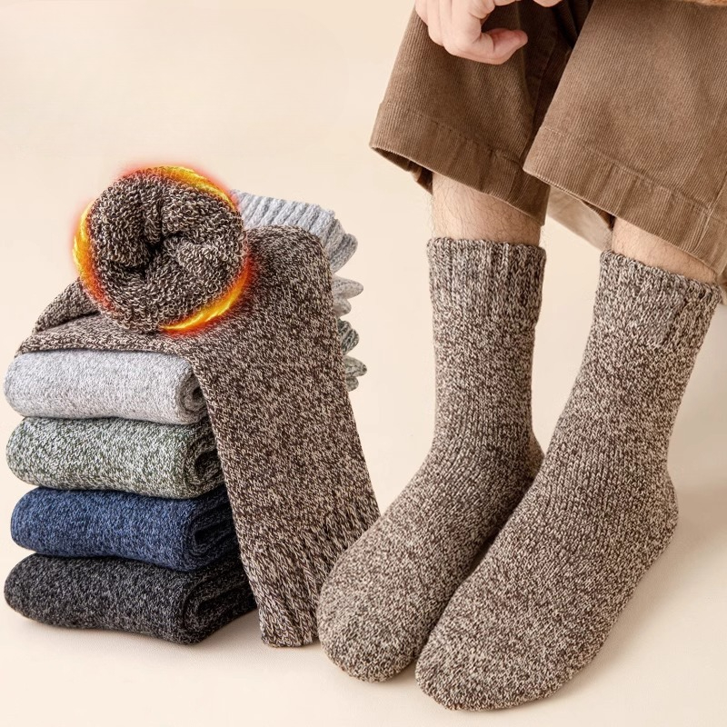 5 Pairs Solid Color Pattern Me - đánh giá và giá Thermal Sock Winter