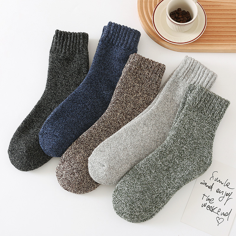 5 Pairs Solid Color Pattern Me - đánh giá và giá Thermal Sock Winter