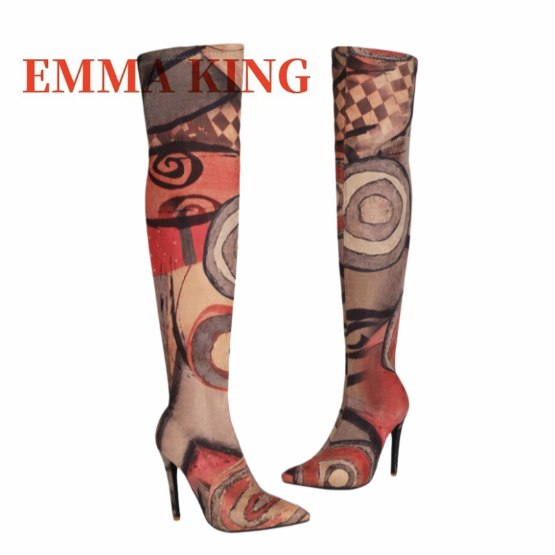 Women's Art Print Thigh High B - đánh giá và giá Knee High Sock Women