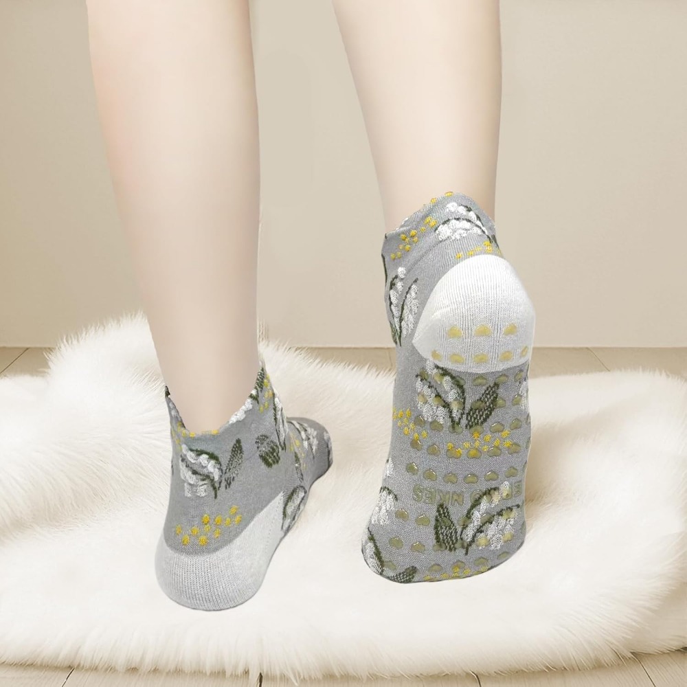 Floral Jacquard Yoga Socks for - đánh giá và giá Grip Sock Yoga